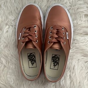 Rose gold Vans shoes